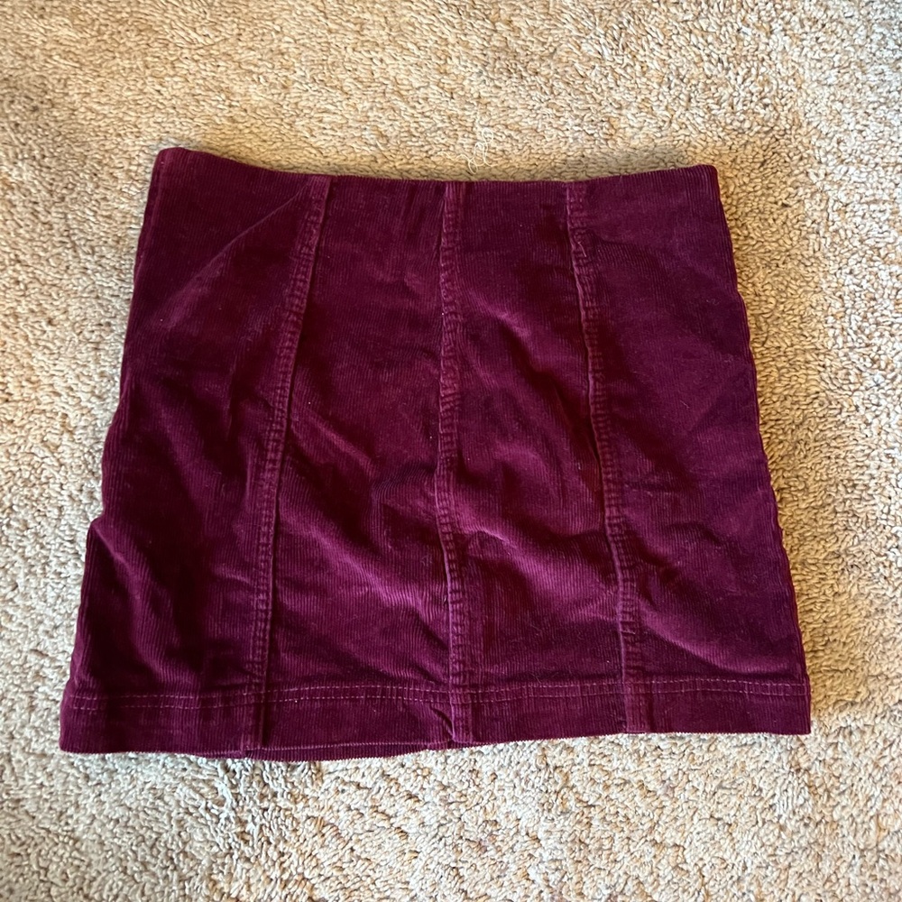 Wild Fable Deep Red Corduroy Mini Skirt
